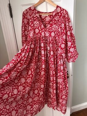 Daughters of India Kyra Midi- Red